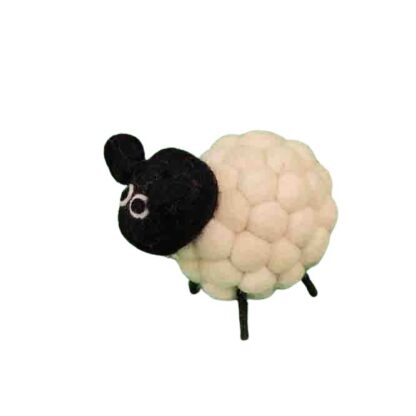 Felt ball sheep - white