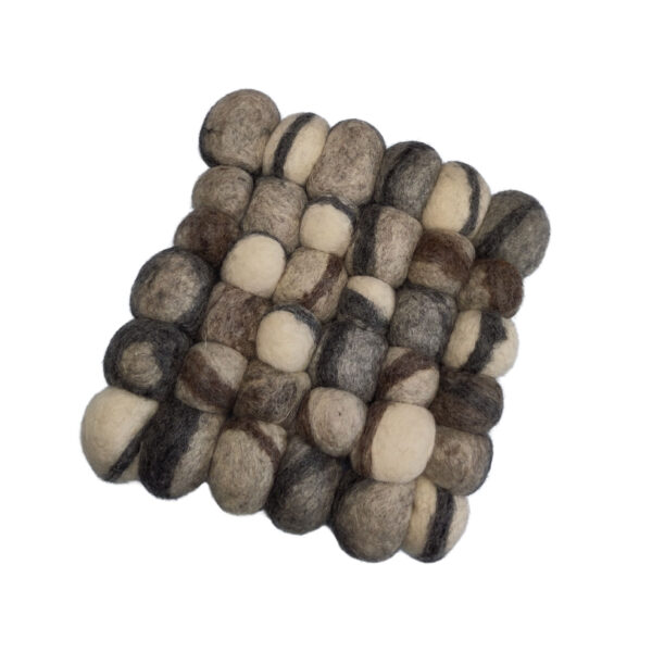 Felt table mat - 'pale grey pebbles'