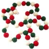 Felt ball string Christmas colours