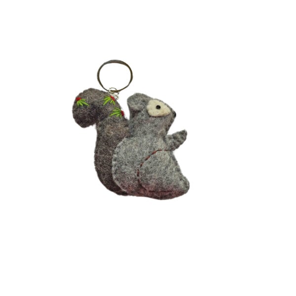 Grey squirrel keyring/bag charm