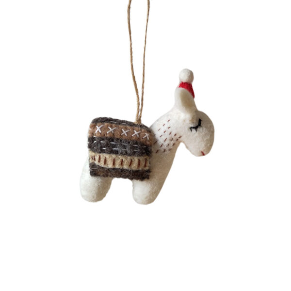 Llama tree decoration - muted colours