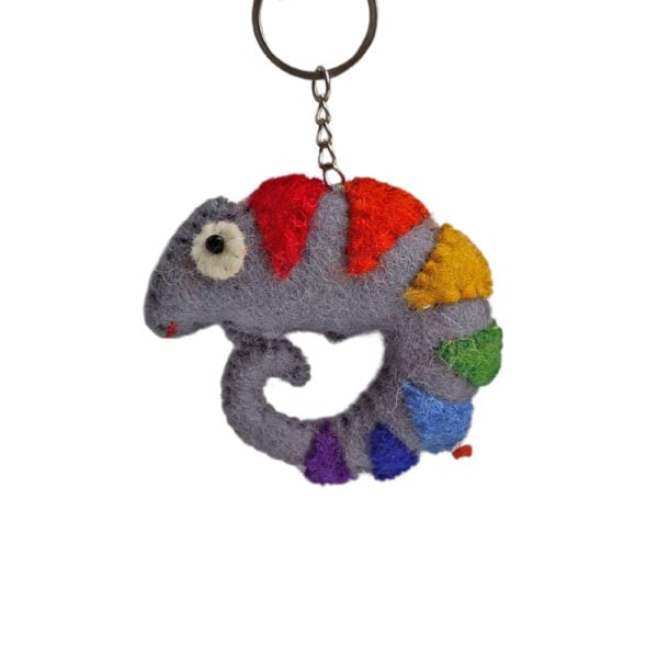 Chameleon keyring/bag charm