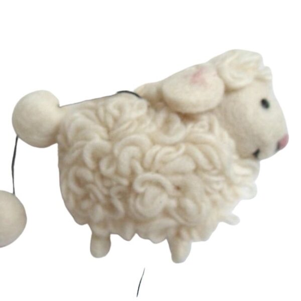Woolly sheep string - white