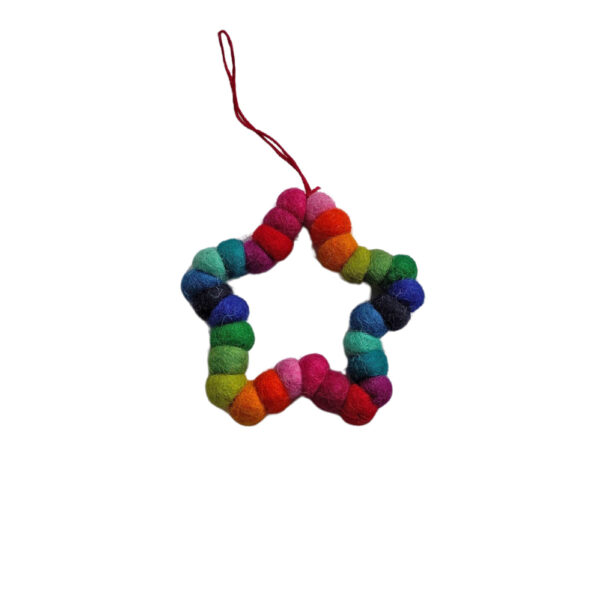 Rainbow ball star decoration