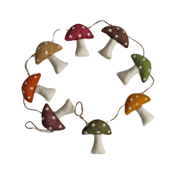 Toadstool garland - simple