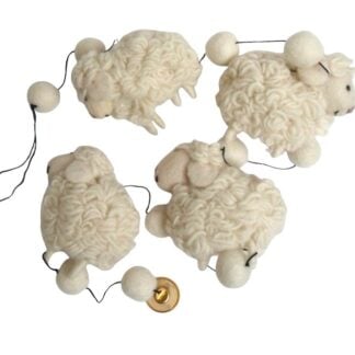 Woolly sheep string - white