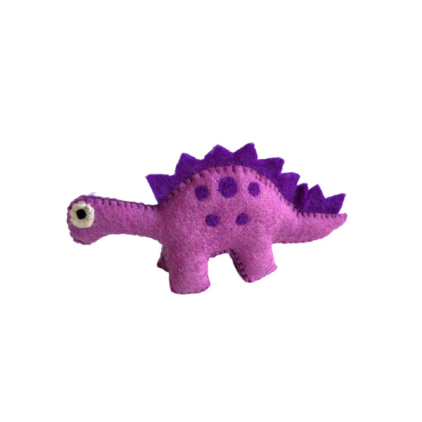 Dinosaur - small mauve with blue