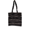 Stripy shoulder bag - black and white