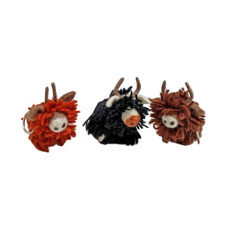 Highland cow keyring