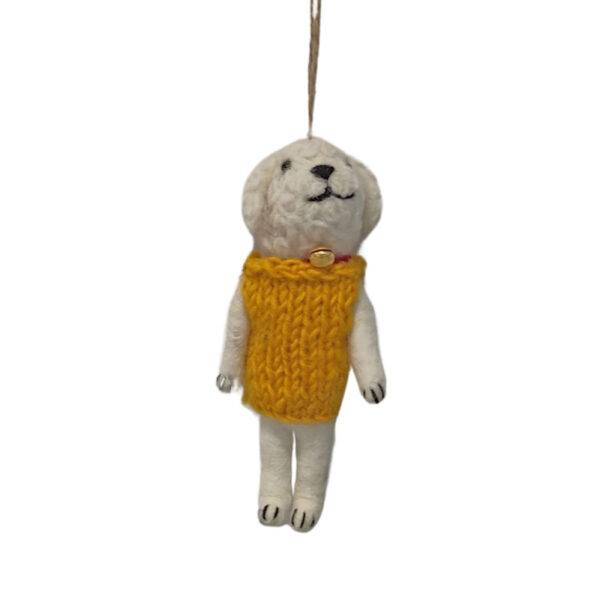 Lamb decoration - yellow jumper