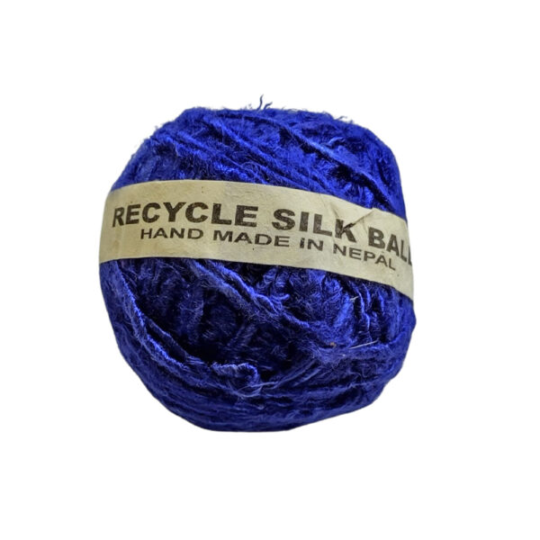 Banana silk yarn - blue