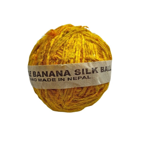 Banana silk yarn - yellow