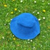 Cotton crochet hat - bright blue