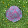 Hemp and cotton hat - blues and purple