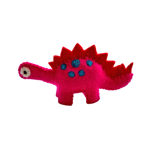 Dinosaur - small fuchsia pink and turquoise
