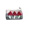 Three toadstool purse