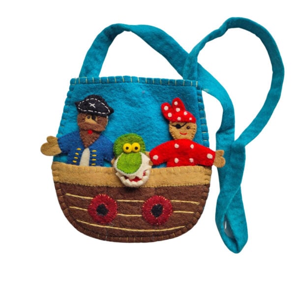 Finger puppet bag - sailing ship