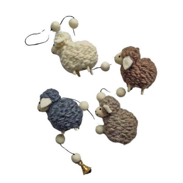 Woolly sheep string - natural colours