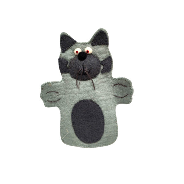 Hand puppet - grey cat