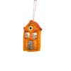 Embroidered house decoration - orange