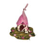 Pink fairy house with fairy