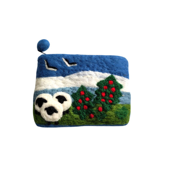 Sheep in the mountains purse