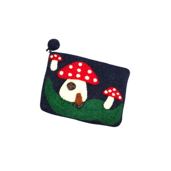 Toadstool house purse
