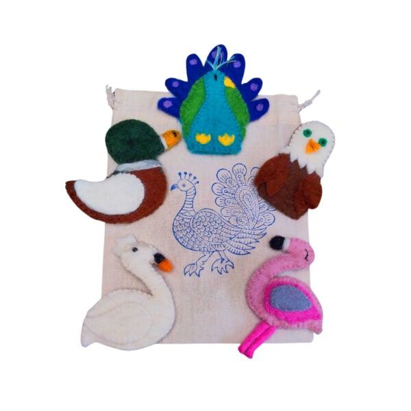 Untitled design - 1 Bag of finger puppets - exotic birds of UK