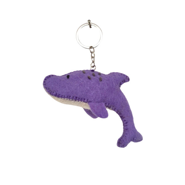 Dolphin keyring/bag charm - mauve