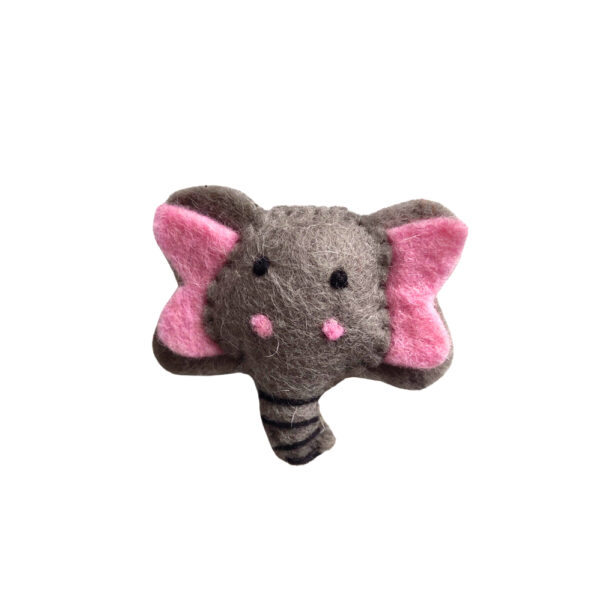 Grey elephant brooch