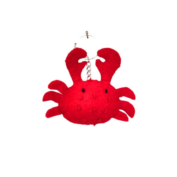 Red crab keyring/bag charm