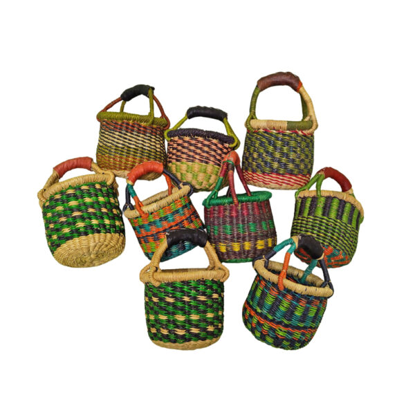 Tiny bolga basket - dark green