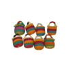 Tiny bolga basket - maroon,orange,teal