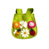Finger puppet bag - orange, pink and white flowers