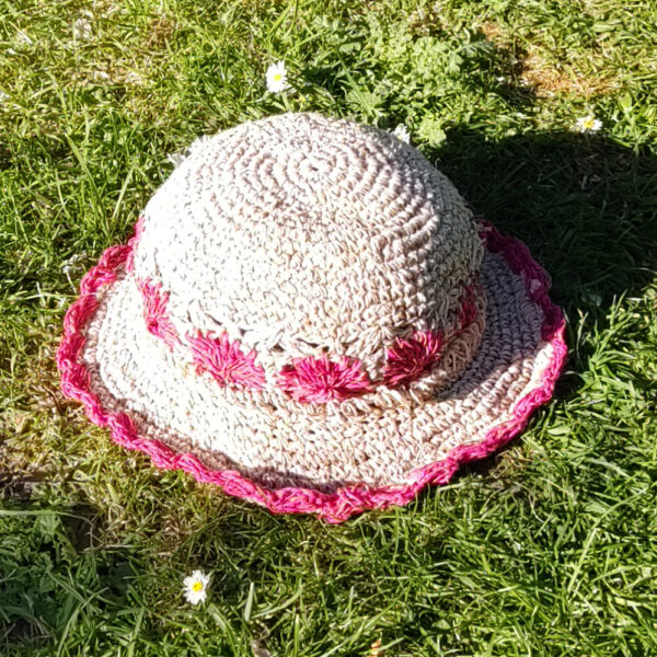 Summer hats for children - fuchsia pink insert