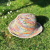 Hemp and cotton hat - rainbow multi stripes