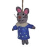 Kitten decoration - blue dress