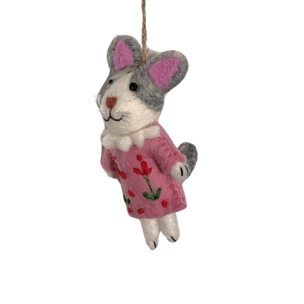 Kitten decoration - pink dress