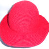Cotton crochet hat - red
