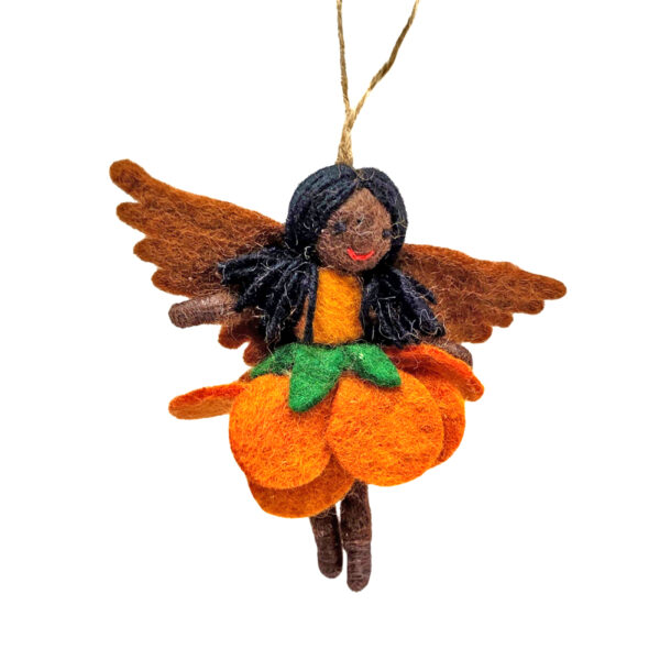 Untitled design - 1 Flower fairy in an orange dress