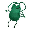 Large frog shoulder bag