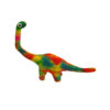 Tie dye dinosaur - mainly red and yellow