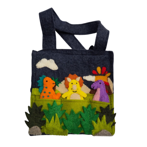 Untitled design - 1 Finger puppet bag - dinosaurs