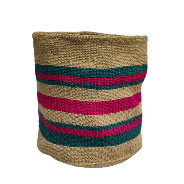 Kenyan sisal basket - L25
