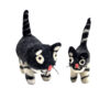 Untitled design - 1 Solid felt cats - black and white