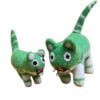 Untitled design - 1 Solid felt cats - green and white