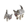Solid felt cats grey and white Solid felt cats - grey and white
