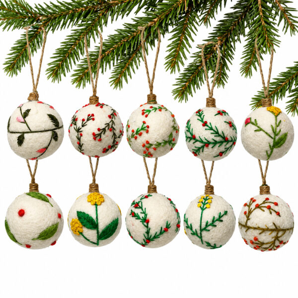 bag of 10 small baubles Bag of 10 Christmas baubles