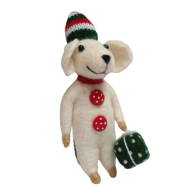 Mouse with present 1.jpg - 1 Freestanding mouse holding present