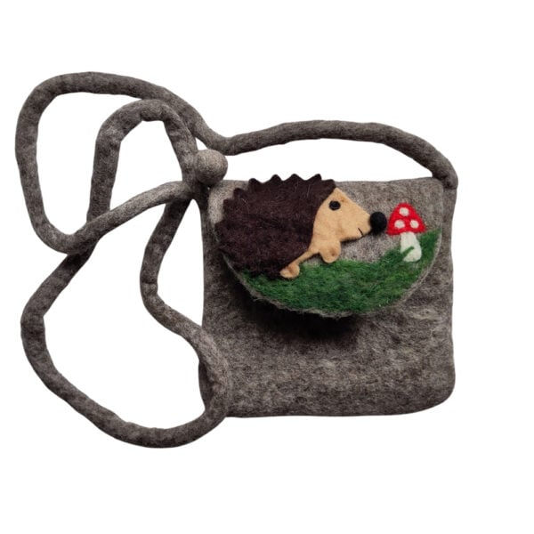 Untitled design - 1 Hedgehog and toadstool shoulder bag